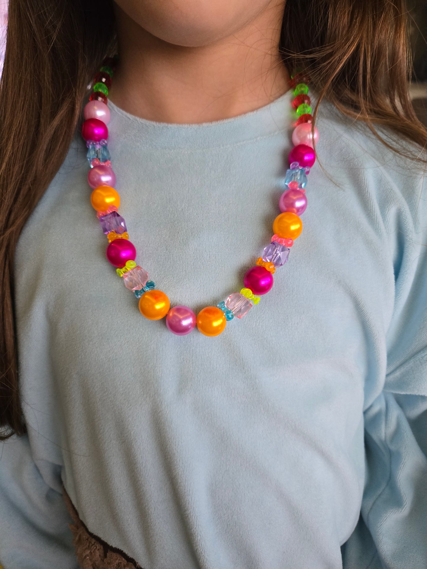 Rainbow Crystals and Beads Necklace